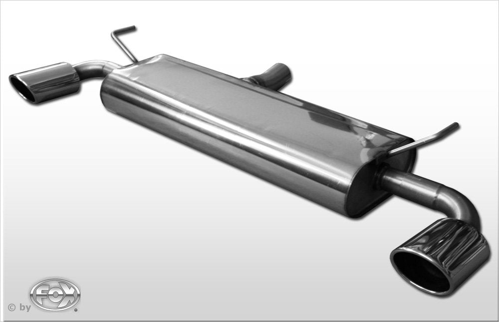 Fox Duplex Auspuff Sportauspuff Endschalldämpfer für Nissan Qashqai 2.0 dCi