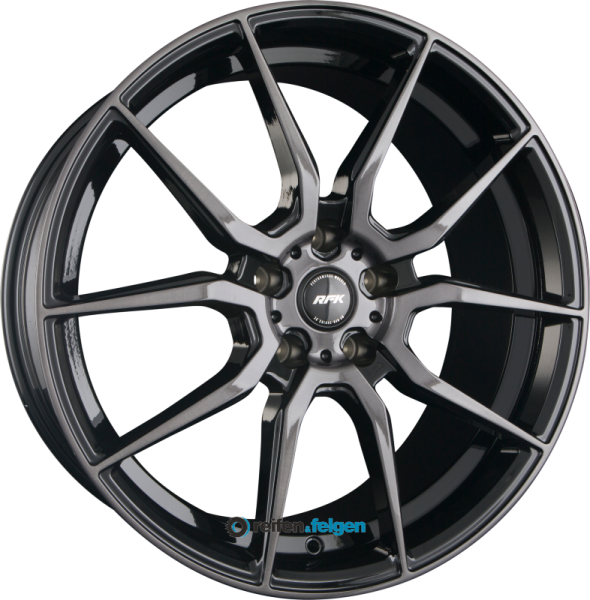 RFK-WHEELS GLS303 10.5x20 ET16 5x112 NB66.6 Gloss Black Brushed Face