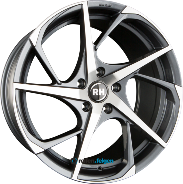 RH ALURAD RB12 9.5x19 ET40 5x120 NB74.1 Antrazit Voll Poliert