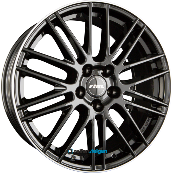 RIAL KIBO 8.5x20 ET36 5x112 NB70.1 Diamant-Schwarz Hornpoliert