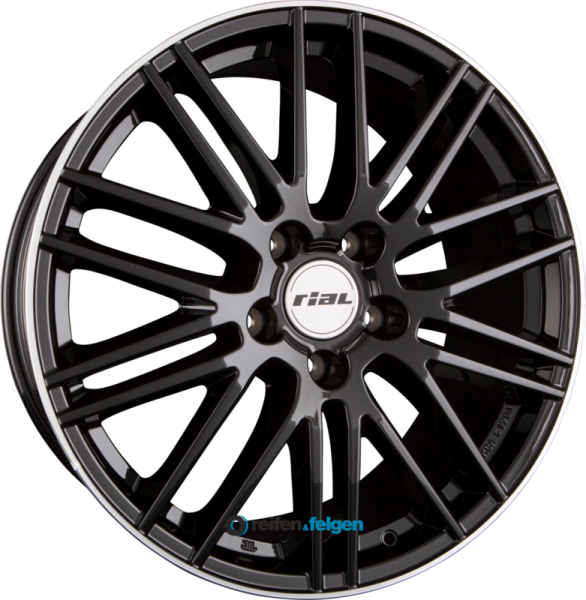 RIAL KIBO X 9x20 ET52 5x112 NB66.5 Diamant-Schwarz Hornpoliert