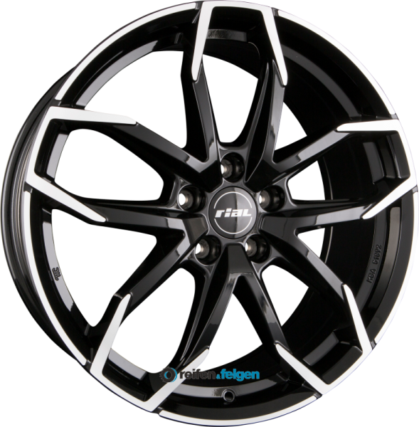RIAL LUCCA 6.5x17 ET32 4x108 NB65.1 Diamant Schwarz Frontpoliert