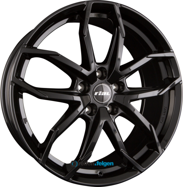 RIAL LUCCA 7.5x17 ET45 5x114.3 NB70.1 Diamant Schwarz