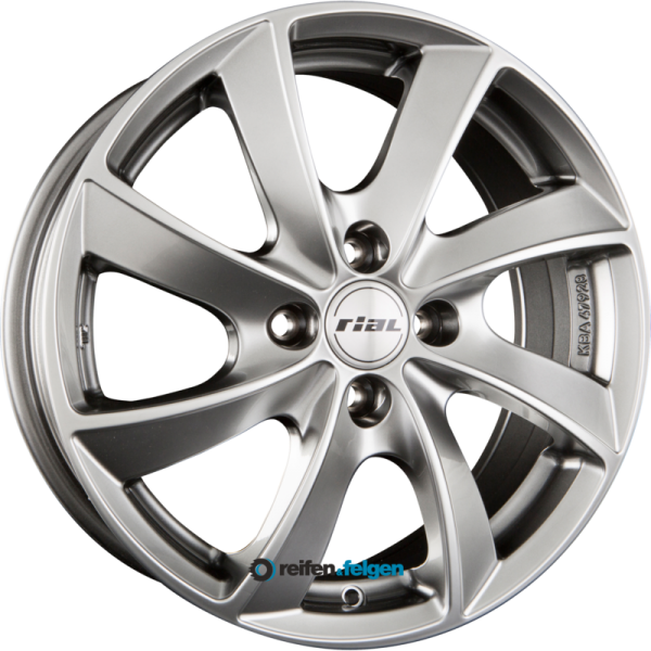 RIAL LUGANO 6.5x16 ET25 4x108 NB65.1 Sterling-Silber
