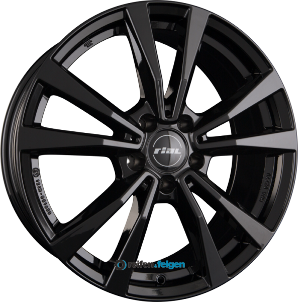 RIAL M12 7x17 ET44.5 5x112 NB66.6 Diamant-Schwarz