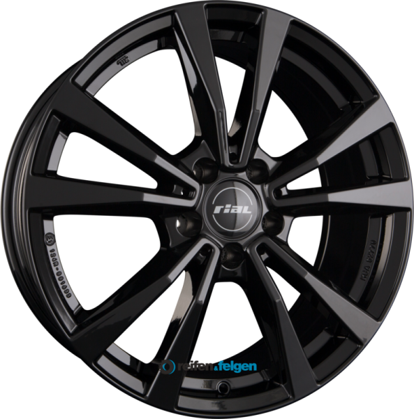 RIAL M12 8x18 ET38 5x112 NB66.6 Diamant-Schwarz