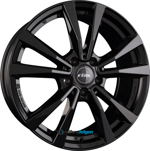 RIAL M12 8x19 ET20 5x112 NB66.6 Diamant-Schwarz