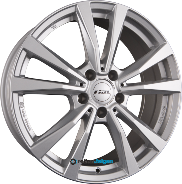 RIAL M12 8x19 ET50 5x108 NB63.4 Polar-Silber