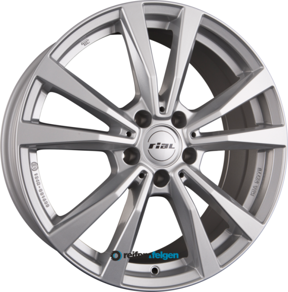 RIAL M12 8x19 ET61 5x112 NB66.6 Polar-Silber