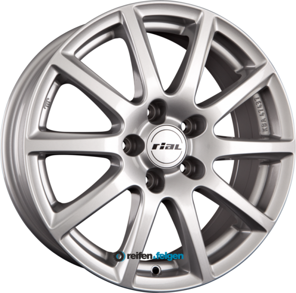 RIAL MILANO 6.5x16 ET45 5x114.3 NB64.1 Polar-Silber