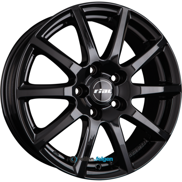 RIAL MILANO 7x17 ET50 5x114.3 NB64.1 Diamant-Schwarz