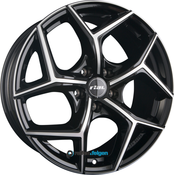 RIAL SALENTO 8x18 ET40 5x114.3 NB70.1 Diamant-Schwarz Frontpoliert