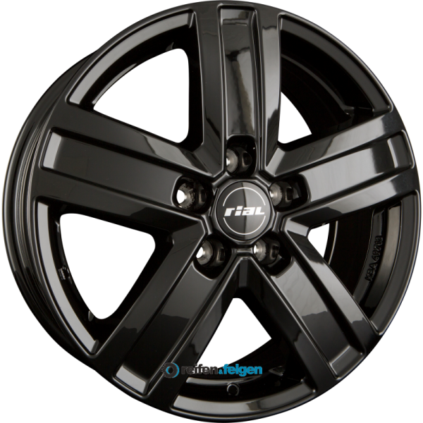 RIAL TRANSPORTER 6.5x16 ET48 5x114.3 NB66.1 Diamant-Schwarz