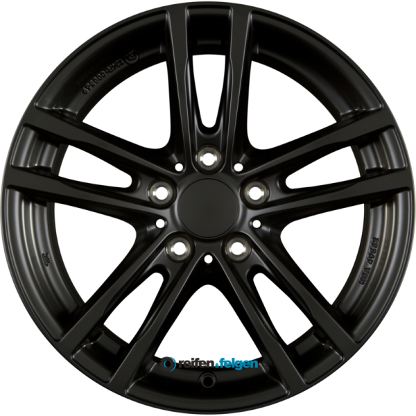 RIAL X10 7x17 ET49 5x112 NB57.1 Racing-Schwarz