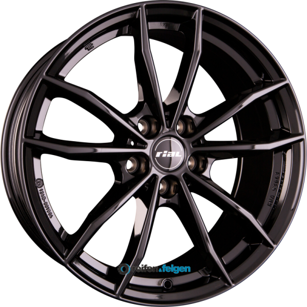 RIAL X12 7x16 ET52 5x112 NB66.6 Diamant-Schwarz