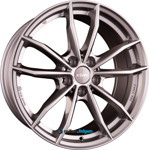 RIAL X12 7x16 ET52 5x112 NB66.6 Metal-Grey