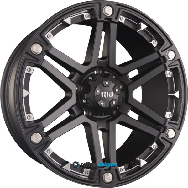 RID R01 9x18 ET20 5x127 NB78.1 Matte Black + Chrome Inserts