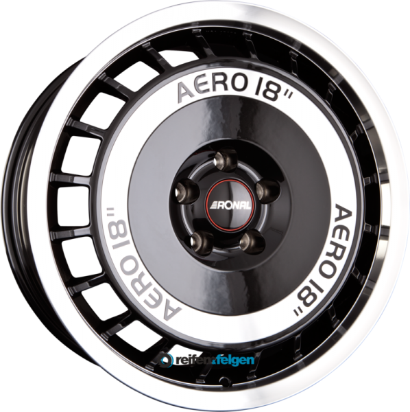 RONAL R50 AERO 7.5x16 ET25 4x108 NB65.1 Schwarz Frontkopiert