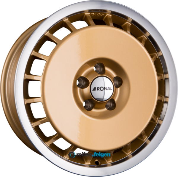 RONAL R50 AERO 7.5x16 ET38 4x100 NB68 Racing Gold Hornpoliert