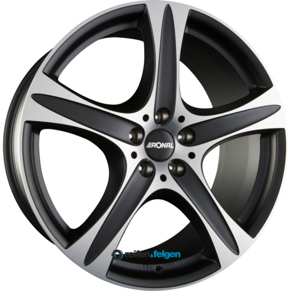 RONAL R55 SUV 9x19 ET40 5x120 NB82 Mattschwarz Frontkopiert