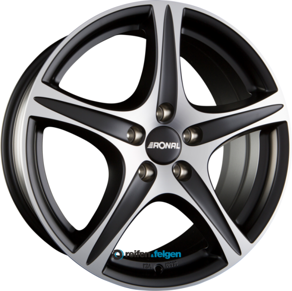 RONAL R56 6.5x16 ET50 4x100 NB68 Mattschwarz-Frontkopiert