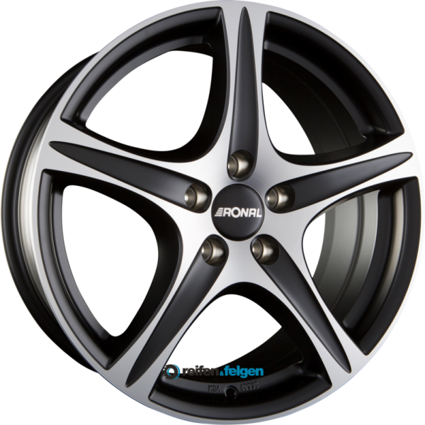 RONAL R56 6.5x16 ET50 5x114.3 NB82 Mattschwarz Frontkopiert