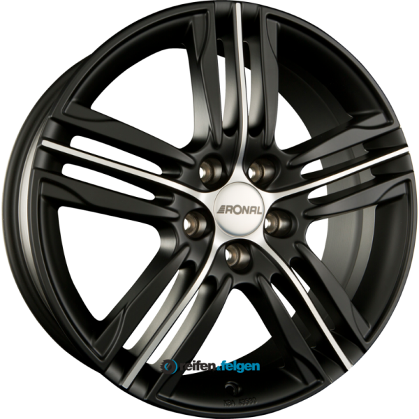 RONAL R57 7.5x17 ET42 5x105 NB56.6 Mattschwarz Frontkopiert