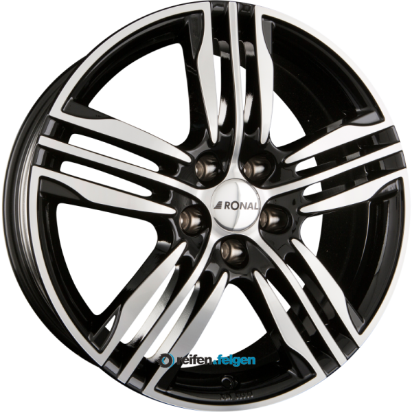 RONAL R57 7.5x18 ET35 4x108 NB76 Schwarz-Frontkopiert