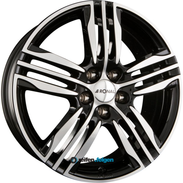 RONAL R57 7.5x18 ET44 4x100 NB68 Schwarz Frontkopiert