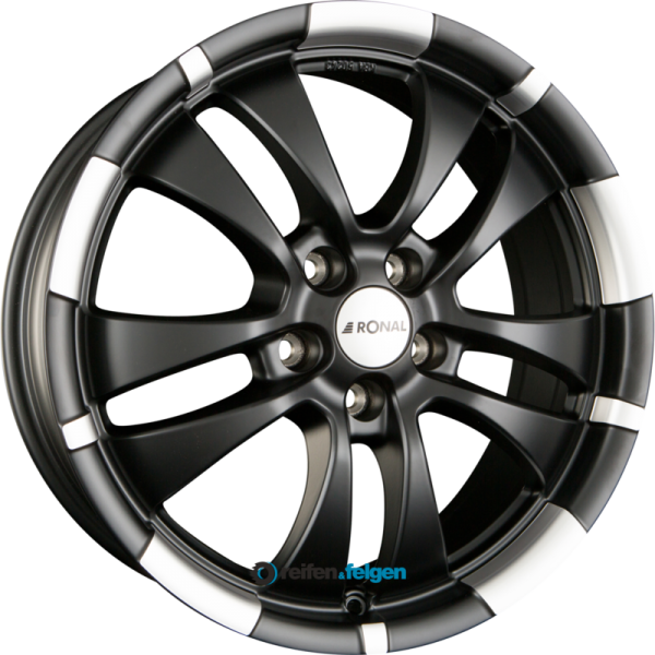 RONAL R59 7.5x17 ET45 5x120 NB65.1 Jetblack Matt Hornkopiert werk91-4 Schwarz