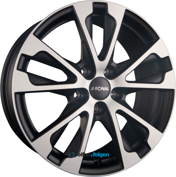 RONAL R61 7.5x17 ET52 5x112 NB76 Jetblack-Matt-Frontkopiert