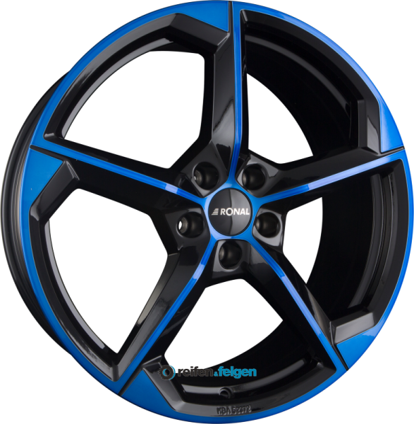 RONAL R66 8x19 ET35 5x112 NB76 Jetblack Blue Tinted