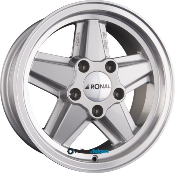 RONAL R9 7x15 ET23 5x112 NB66.6 Silber-Hornkopiert