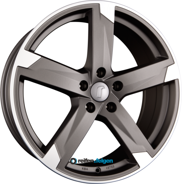 RONDELL 01RZ 7.5x17 ET45 5x114.3 NB70.4 Anthrazit-Matt Poliert