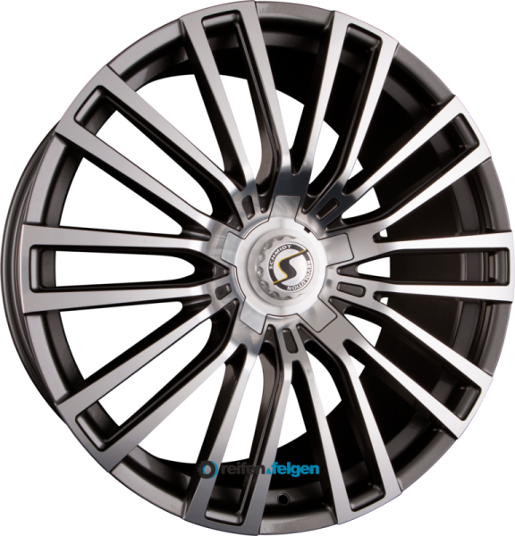 Schmidt REVOLUTION ECKSTEIN 10.5x23 ET43 5x112 NB66.5 Gunmetal Poliert mit Softhorn