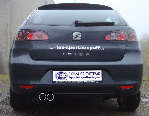 Fox Auspuff Sportauspuff Endschalldämpfer für Seat Ibiza Sport 6L 1.2l