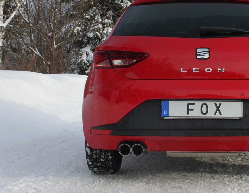 Fox Auspuff Sportauspuff Endschalldämpfer für Seat Leon - 5F 1,2l 63/77kW 1,4l