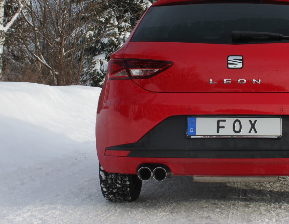 Fox Auspuff Sportauspuff Komplettanlage für Seat Leon - 5F 1,2l 63/77kW 1,4l