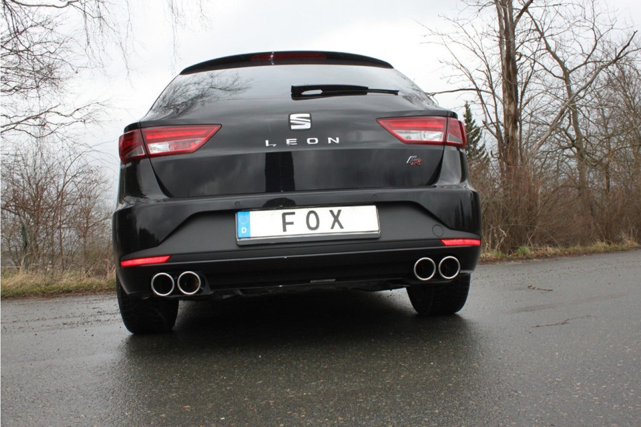 Fox Duplex Auspuff Sportauspuff Endschalldämpfer für Seat Leon 5F ST StarreAchse