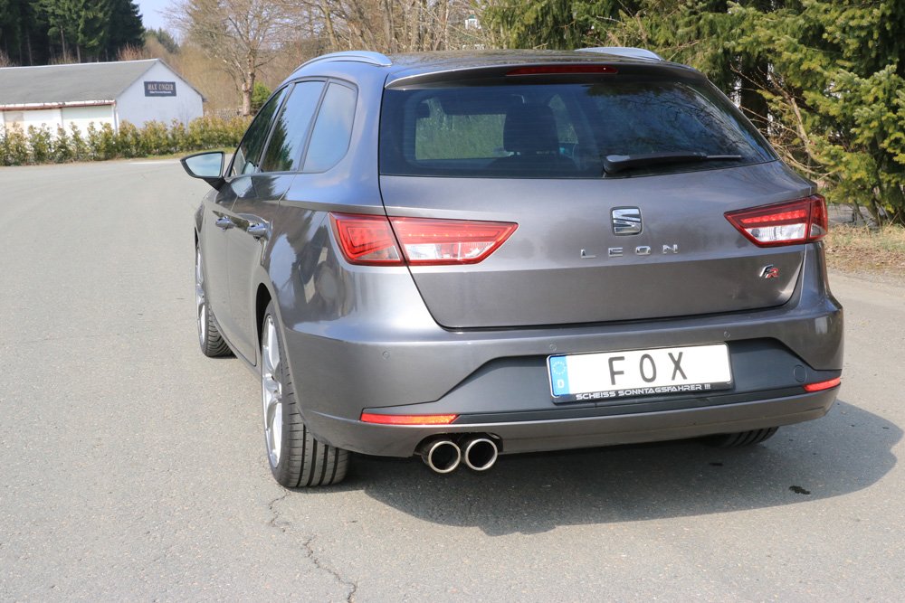 Fox Auspuff Sportauspuff Sportendschalldämpfer für Seat Leon ST 5F 1.4l ab 2012
