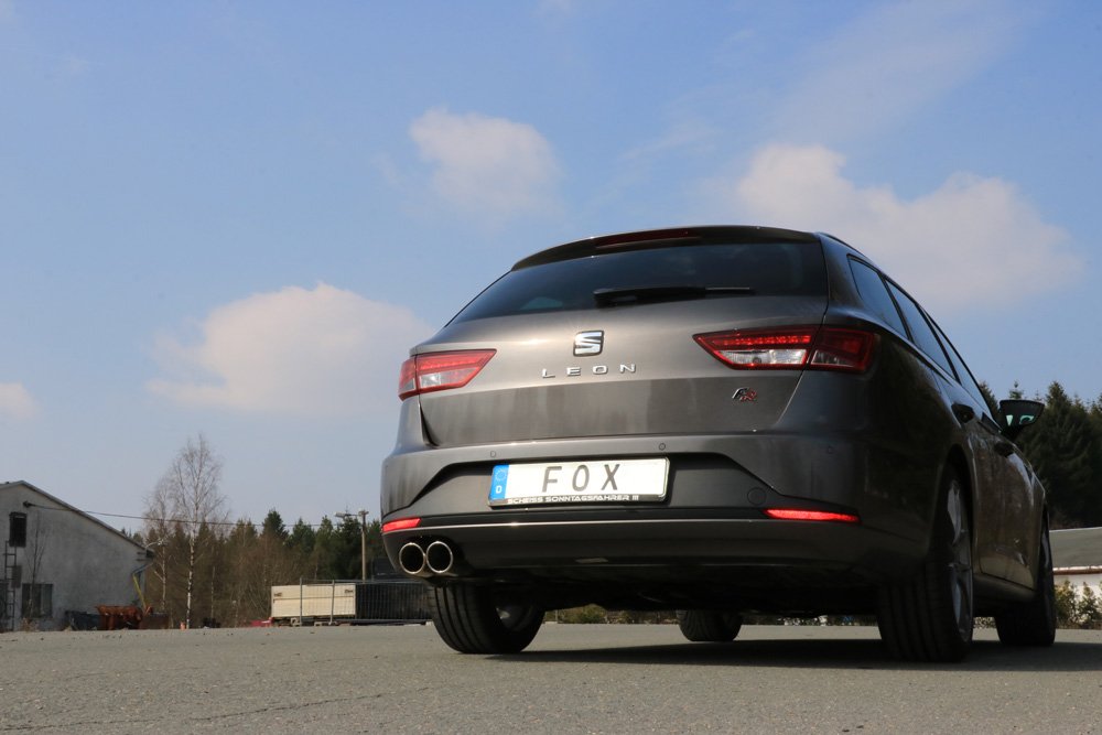 Fox Auspuff Sportauspuff Komplettanlage für Seat Leon ST 5F 1.4l 90/92/103/110kW