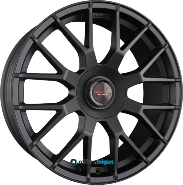 SECRET WHEELS SW3 9x19 ET53 5x112 NB66.6 Black Matt werk91-4 9x19 ET53 5x112 Alufelge Schwarz