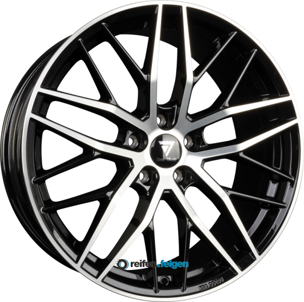 SEVEN-WHEELS DS2 8.5x19 ET40 5x112 NB66.6 Schwarz Hochglanzpoliert werk91-4 8,5x19 ET40 5x112 Alufelge