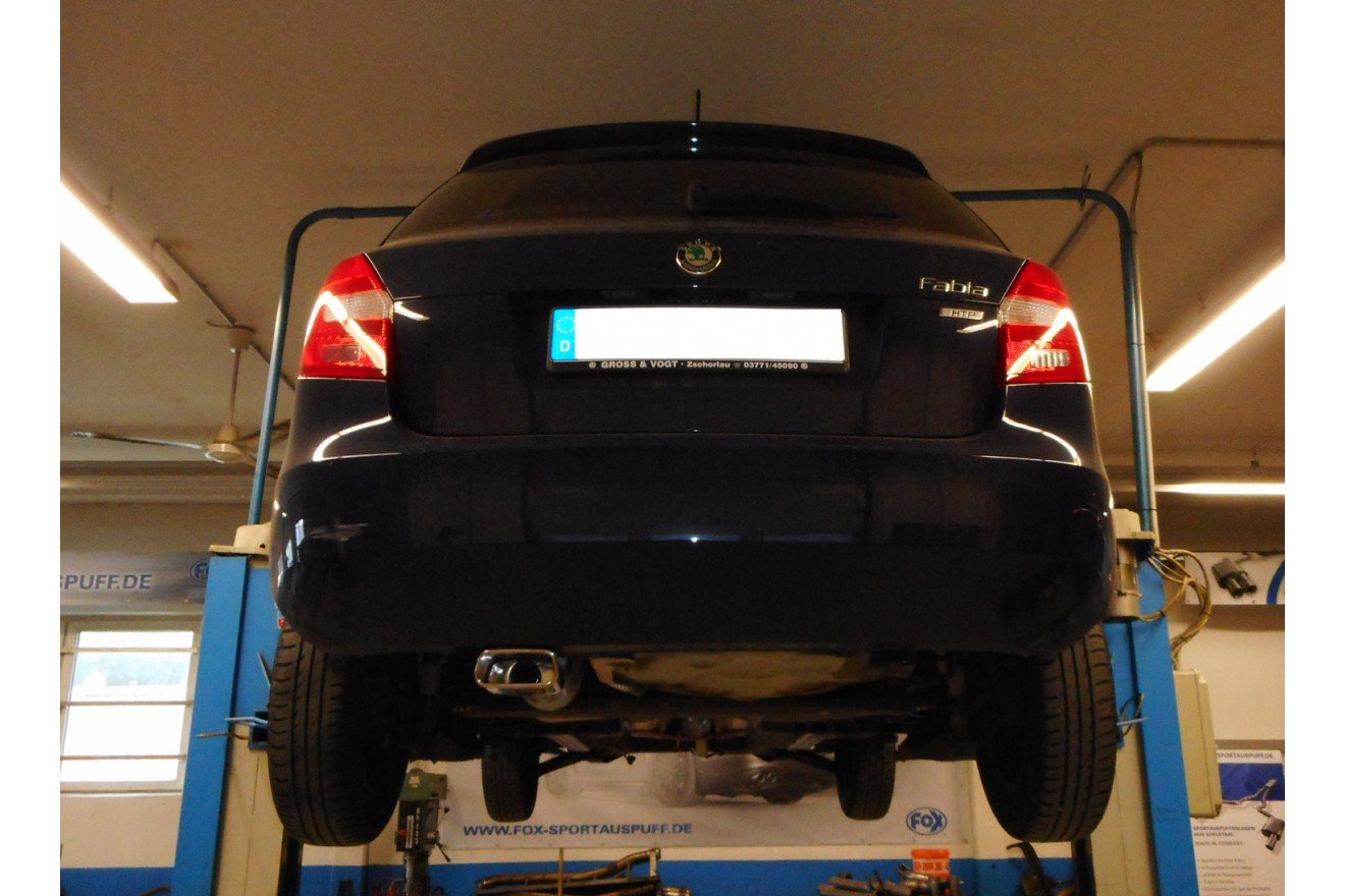 Fox Auspuff Sportauspuff Komplettanlage für Skoda Fabia 5J + NJ 1,2l 12V CGPB