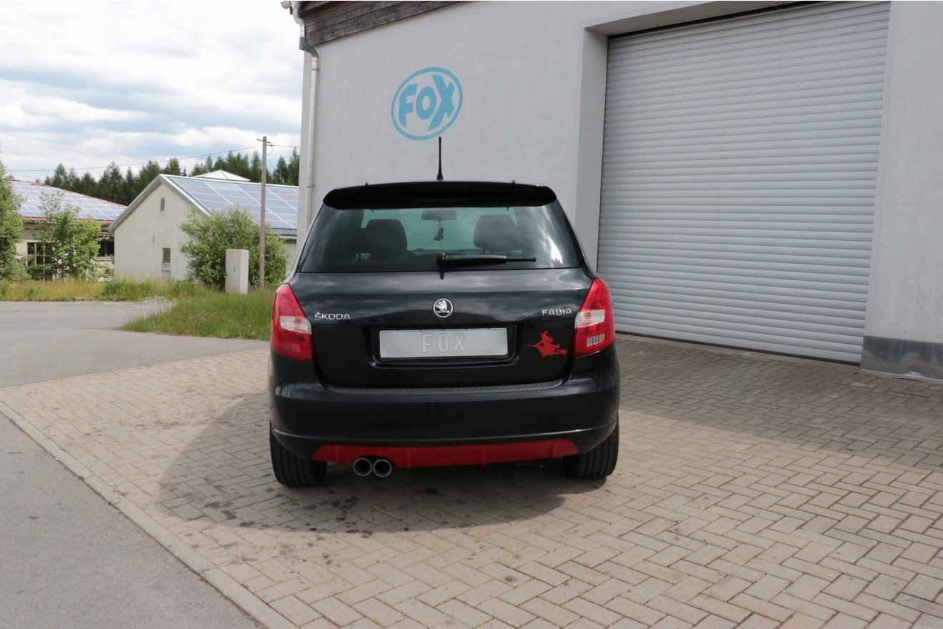 Fox Auspuff Sportauspuff Komplettanlage für Skoda Fabia Limo