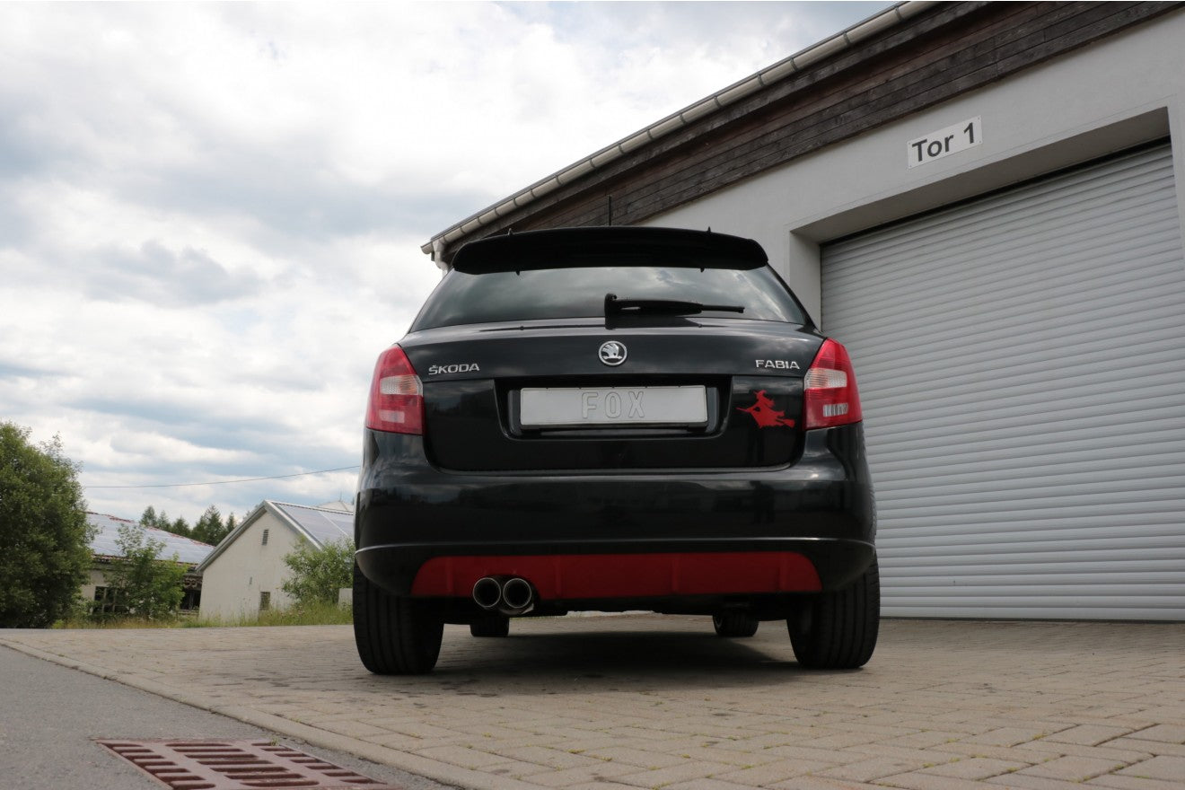 Fox Auspuff Sportauspuff Endschalldämpfer für Skoda Fabia Limo