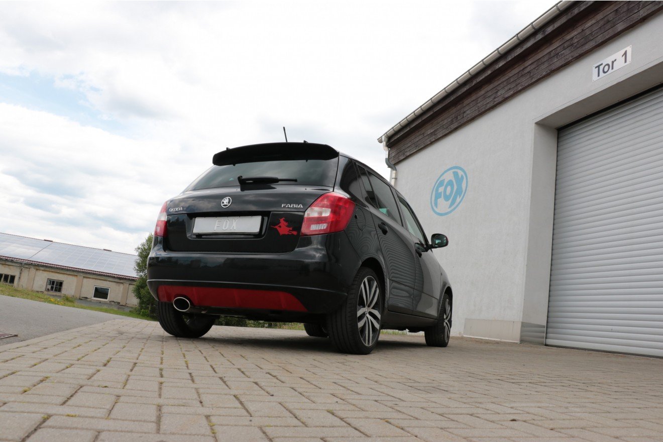 Fox Auspuff Sportauspuff Endschalldämpfer für Skoda Fabia Limo