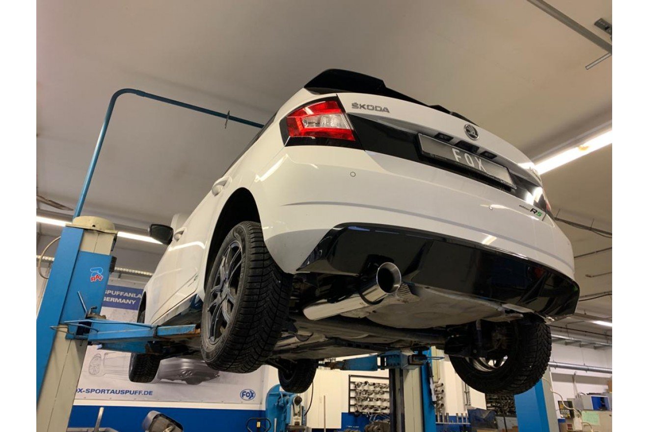 Fox Auspuff Sportauspuff Endschalldämpfer für Skoda Fabia NJ R5 Edition 1,4 92kW