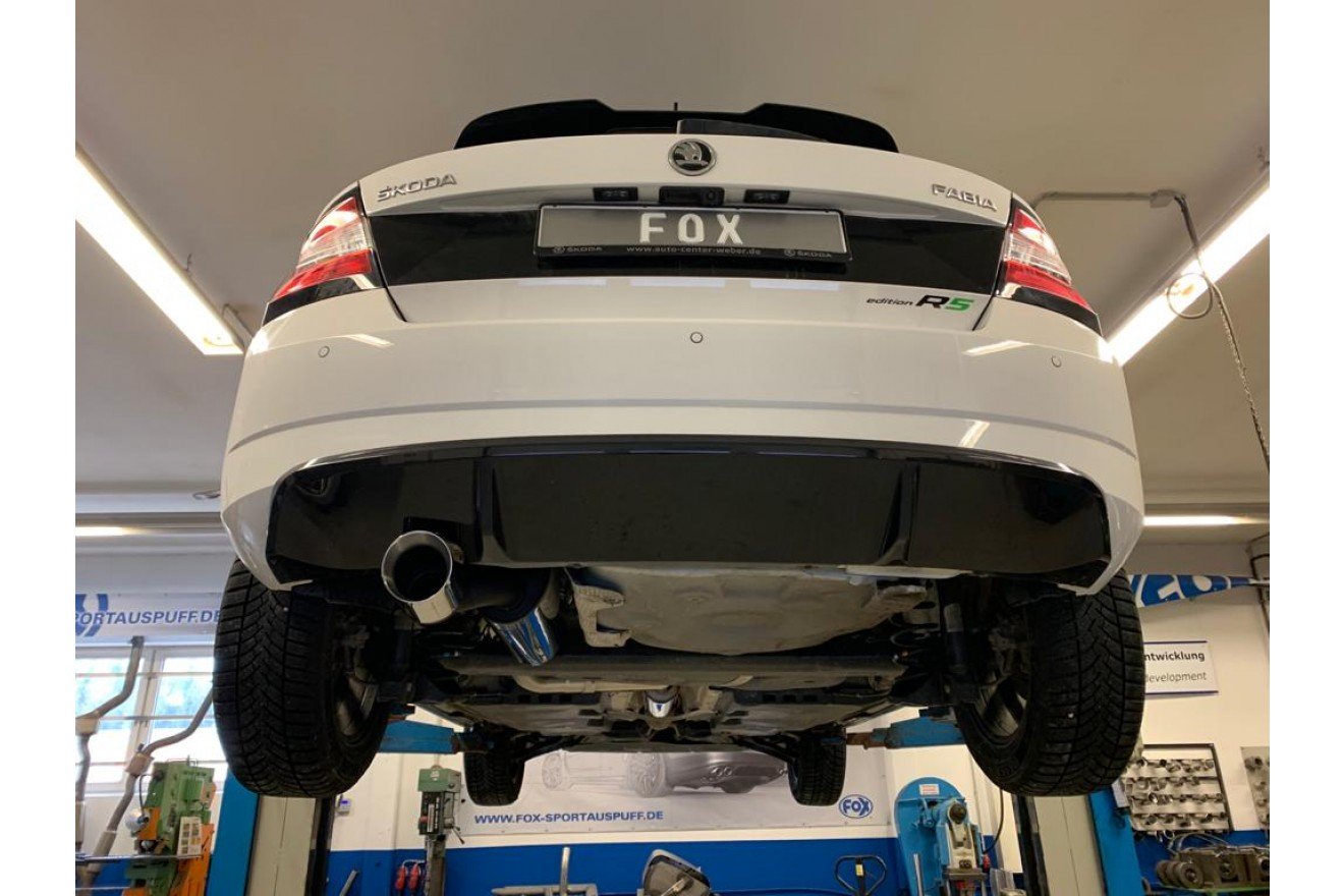 Fox Auspuff Sportauspuff Endschalldämpfer für Skoda Fabia NJ R5 Edition 1,4 92kW