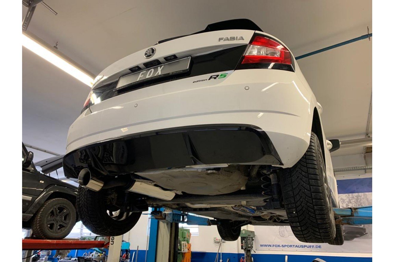 Fox Auspuff Sportauspuff Endschalldämpfer für Skoda Fabia NJ R5 Edition 1,4 92kW